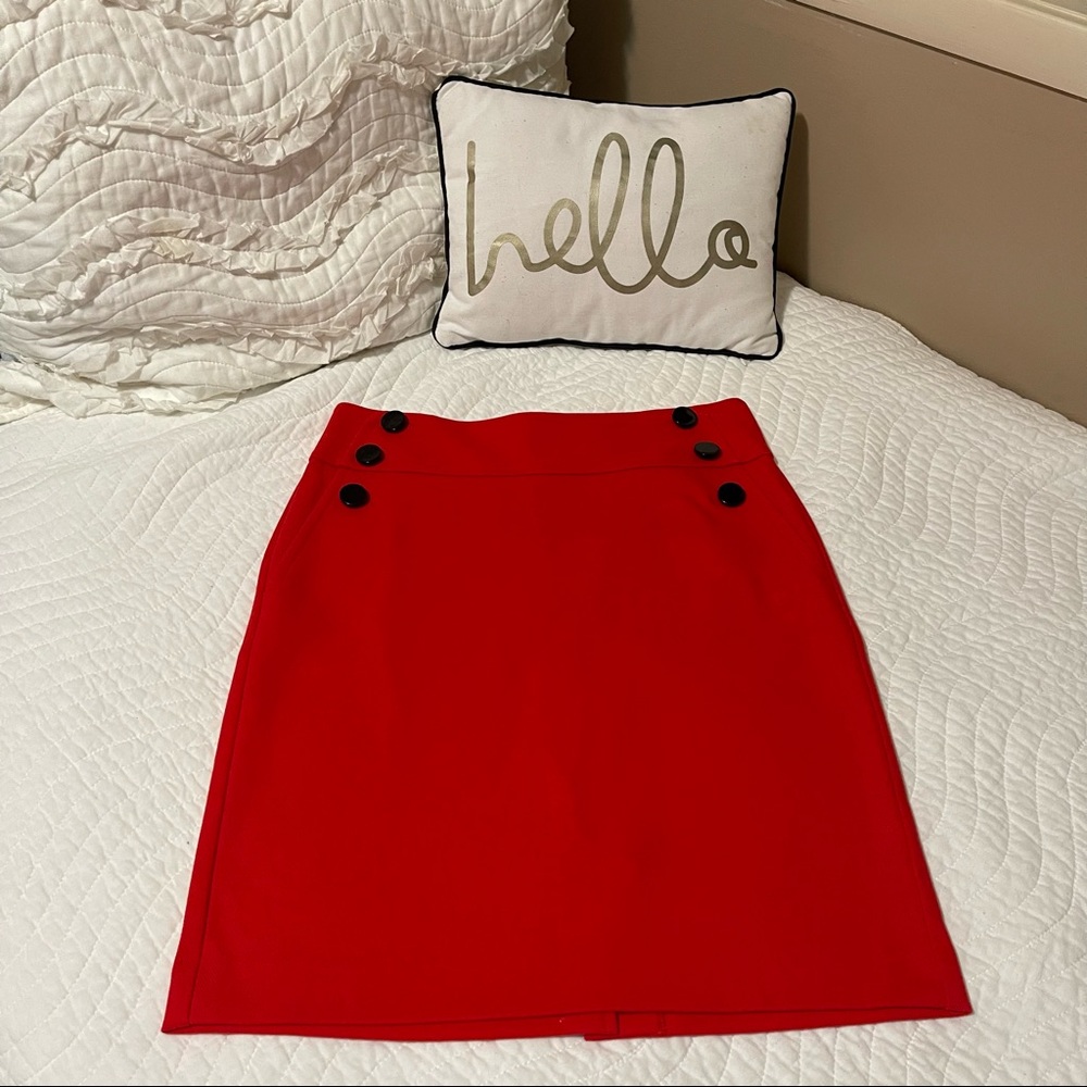 LOFT Outlet Petite red skirt NWOT